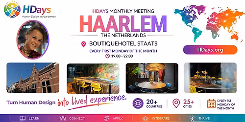 HDays Monthly Meeting in Haarlem at Boutiquehotel Staats — lezing in Haarlem